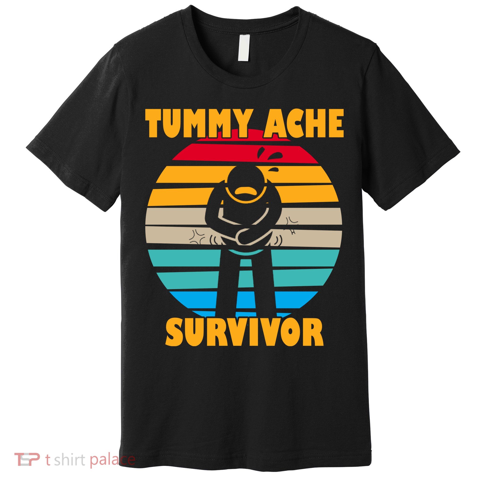 Tummy Ache Survivor Funny Retro Premium T-Shirt