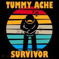 Tummy Ache Survivor Funny Retro Premium T-Shirt