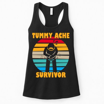 Tummy Ache Survivor Funny Retro Womens Tank Top