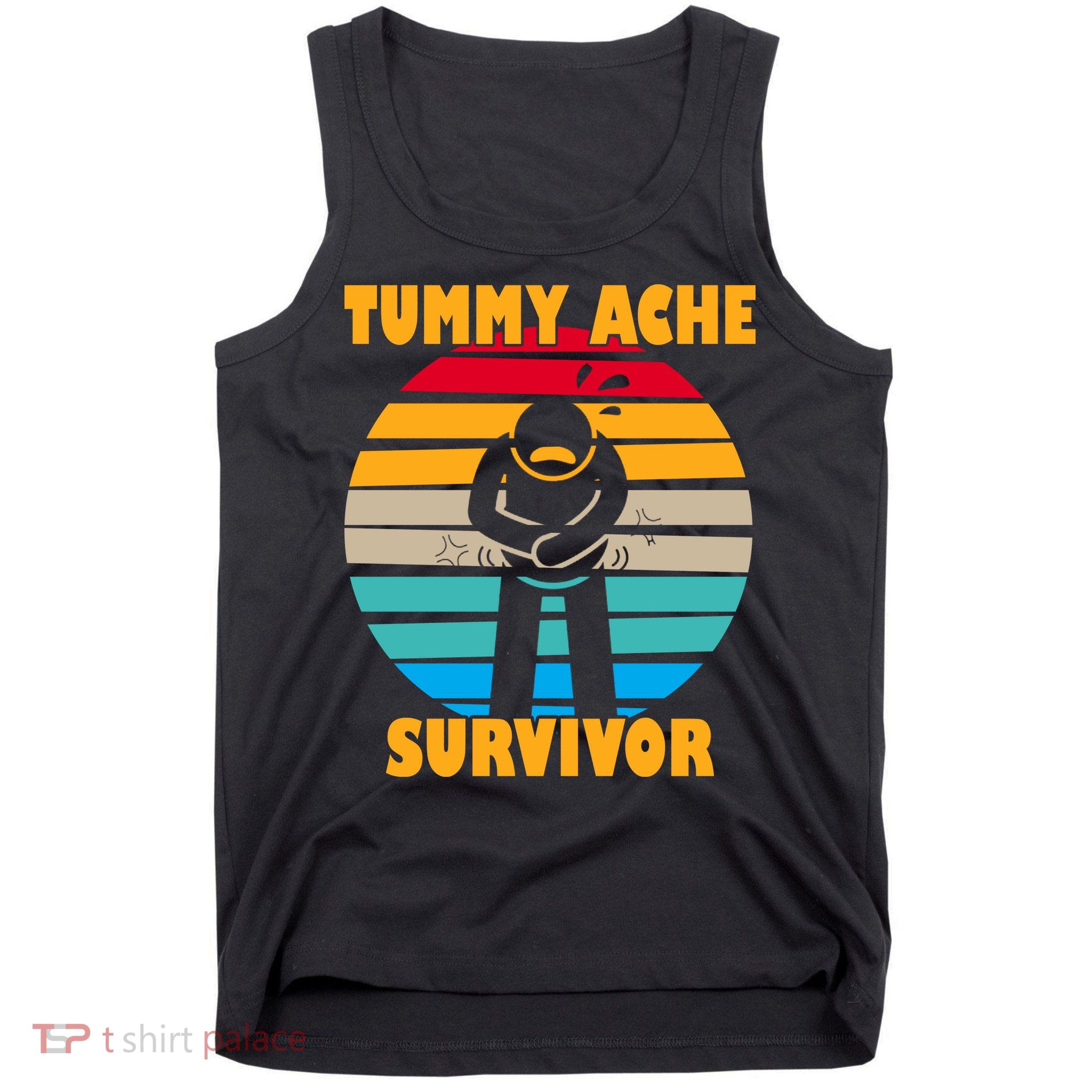 Tummy Ache Survivor Funny Retro Tank Top