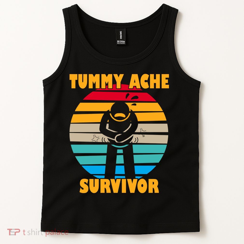 Tummy Ache Survivor Funny Retro Tank Top
