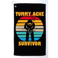 Tummy Ache Survivor Funny Retro Golf Towel