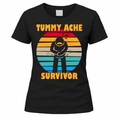 Tummy Ache Survivor Funny Retro Women's T-Shirt