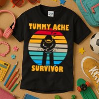 Tummy Ache Survivor Funny Retro Kids T-Shirt