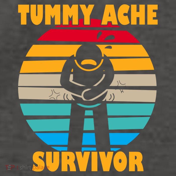 Tummy Ache Survivor Funny Retro Vector Backpack