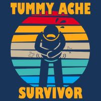 Tummy Ache Survivor Funny Retro Infant Baby Jersey Bodysuit