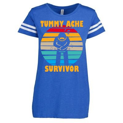 Tummy Ache Survivor Funny Retro Enza Ladies Jersey Football T-Shirt