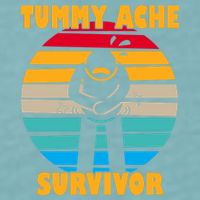 Tummy Ache Survivor Funny Retro Sueded Cloud Jersey T-Shirt