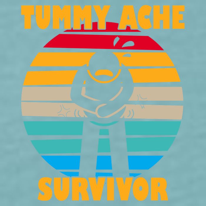 Tummy Ache Survivor Funny Retro Sueded Cloud Jersey T-Shirt