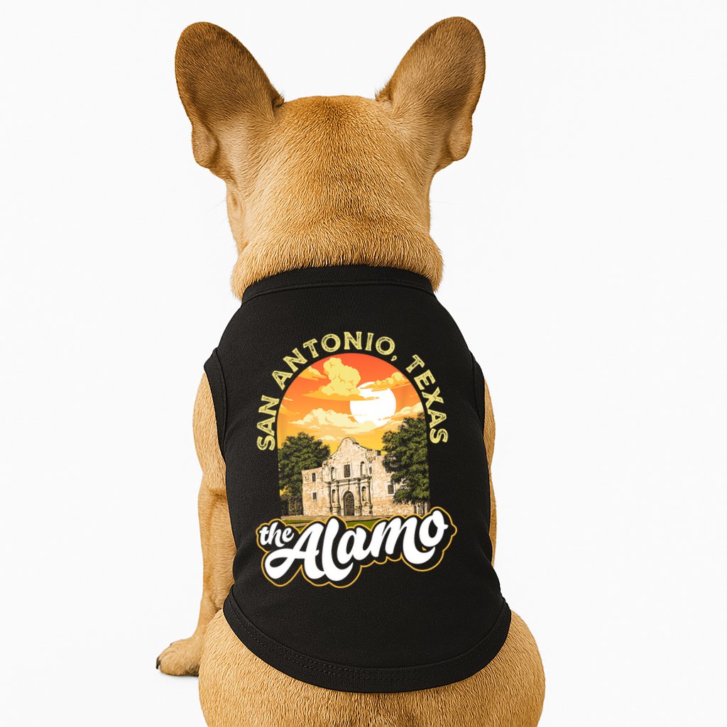 The Alamo San Antonio Texas Mission Vintage Retro Remember Doggie Tank