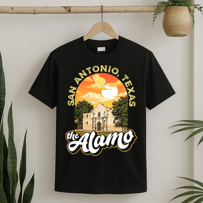 The Alamo San Antonio Texas Mission Vintage Retro Remember T-Shirt