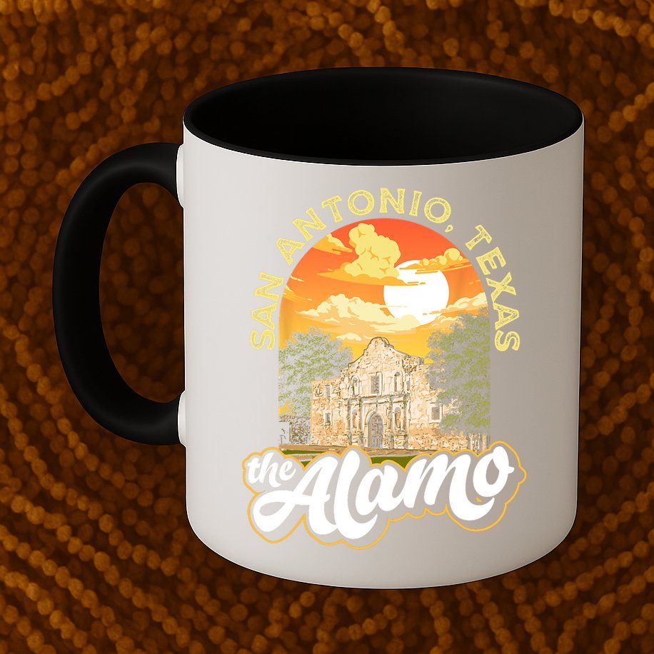 The Alamo San Antonio Texas Mission Vintage Retro Remember Mug
