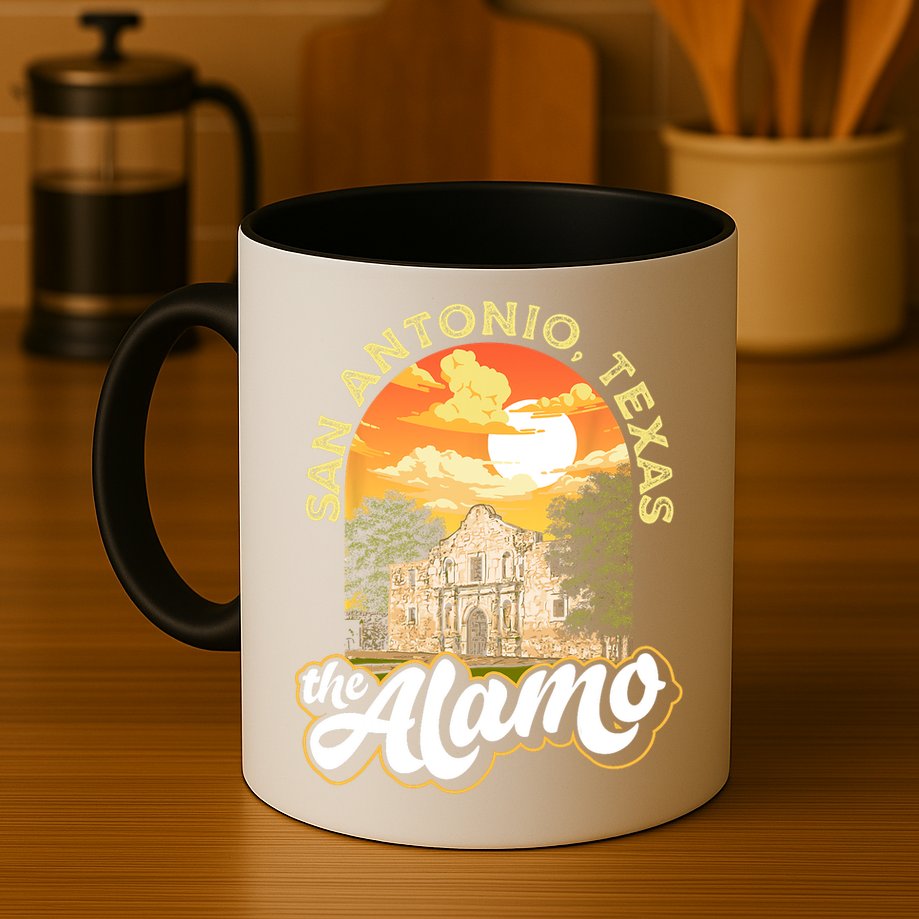 The Alamo San Antonio Texas Mission Vintage Retro Remember Mug