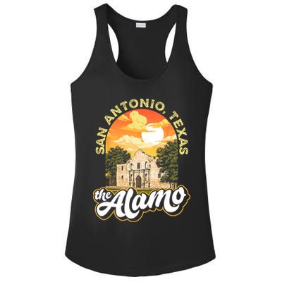 The Alamo San Antonio Texas Mission Vintage Retro Remember Ladies PosiCharge Competitor Racerback Tank