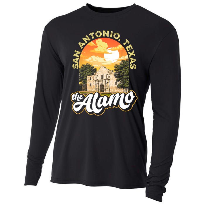 The Alamo San Antonio Texas Mission Vintage Retro Remember Cooling Performance Long Sleeve Crew