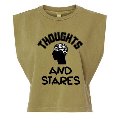 Thoughts And Stares Garment-Dyed Women's Muscle Tee