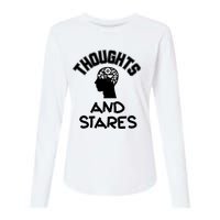 Thoughts And Stares Womens Cotton Relaxed Long Sleeve T-Shirt