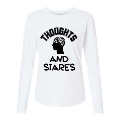 Thoughts And Stares Womens Cotton Relaxed Long Sleeve T-Shirt