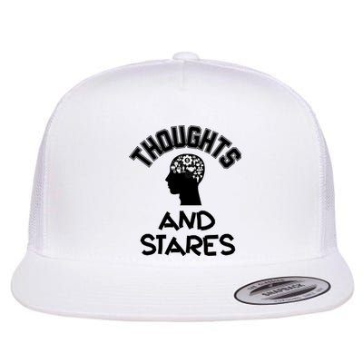 Thoughts And Stares Flat Bill Trucker Hat