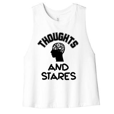 Thoughts And Stares Women's Racerback Cropped Tank