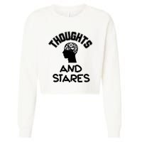 Thoughts And Stares Cropped Pullover Crew