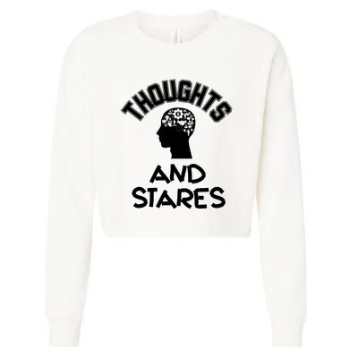 Thoughts And Stares Cropped Pullover Crew