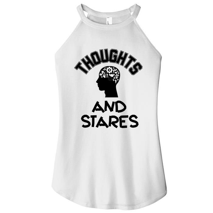 Thoughts And Stares Women's Perfect Tri Rocker Tank