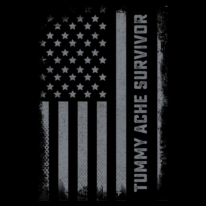 Tummy Ache Survivor IBS Stomach Ache US Flag Backpack