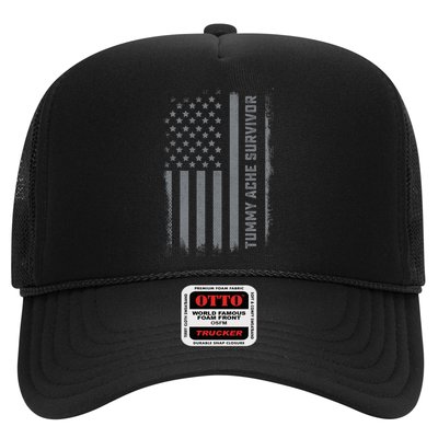 Tummy Ache Survivor IBS Stomach Ache US Flag Trucker Hat