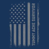 Tummy Ache Survivor IBS Stomach Ache US Flag Cooling Performance Crew T-Shirt