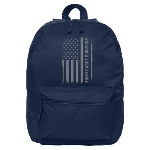 Tummy Ache Survivor IBS Stomach Ache US Flag 16 in Basic Backpack