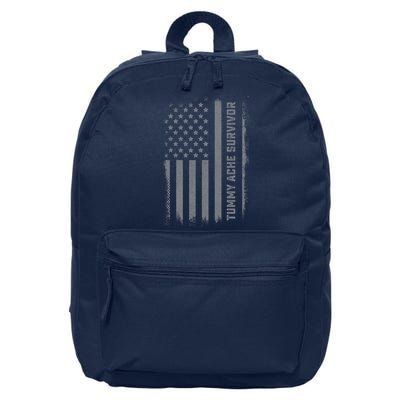 Tummy Ache Survivor IBS Stomach Ache US Flag 16 in Basic Backpack