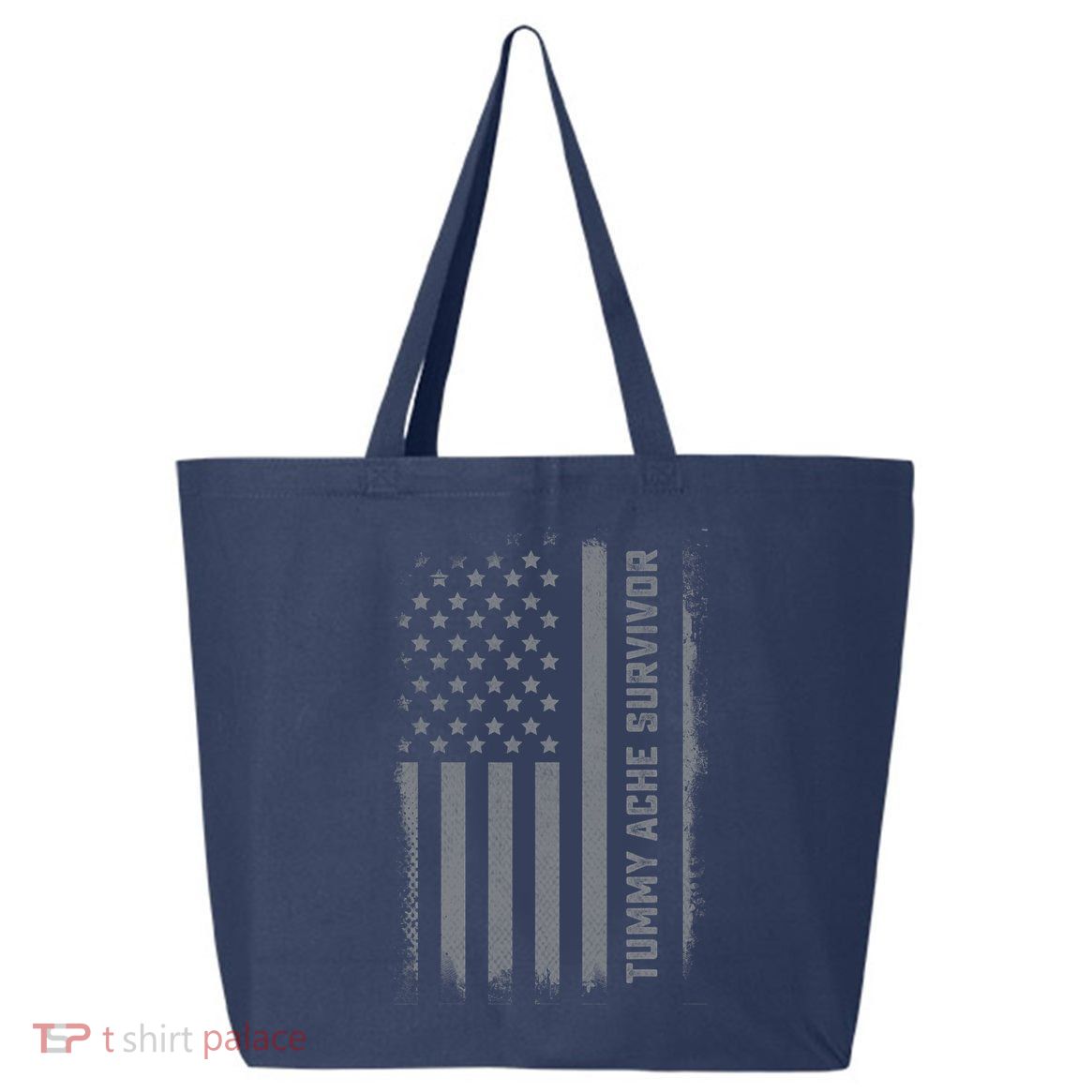 Tummy Ache Survivor IBS Stomach Ache US Flag 25L Jumbo Tote
