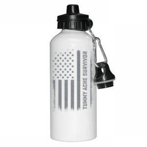 Tummy Ache Survivor IBS Stomach Ache US Flag Aluminum Water Bottle