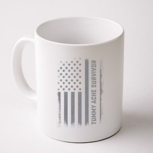 Tummy Ache Survivor IBS Stomach Ache US Flag Coffee Mug