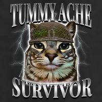 Tummy Ache Survivor Cat Meme Funny Saying Cats Animals  Cool Comfort Performance Bucket Hat