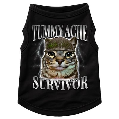 Tummy Ache Survivor Cat Meme Funny Saying Cats Animals  Doggie Tank