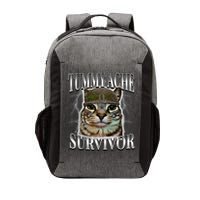 Tummy Ache Survivor Cat Meme Funny Saying Cats Animals  Vector Backpack