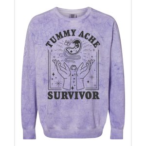 Tummy Ache Survivor Cute Retro Tummy AcheTummy Ache Colorblast Crewneck Sweatshirt