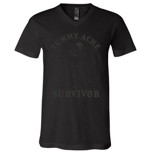 Tummy Ache Survivor Cute Retro Tummy AcheTummy Ache V-Neck T-Shirt