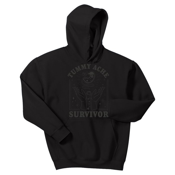 Tummy Ache Survivor Cute Retro Tummy AcheTummy Ache Kids Hoodie