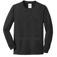 Tummy Ache Survivor Cute Retro Tummy AcheTummy Ache Kids Long Sleeve Shirt