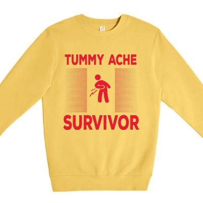 Tummy Ache Survivor Hilarious Tummy AcheTummy Ache Premium Crewneck Sweatshirt