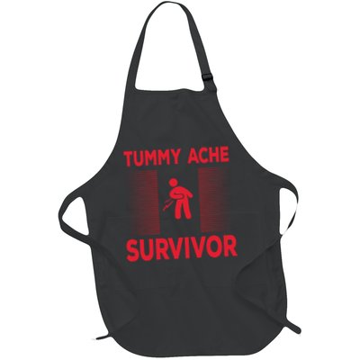 Tummy Ache Survivor Hilarious Tummy AcheTummy Ache Full-Length Apron With Pockets