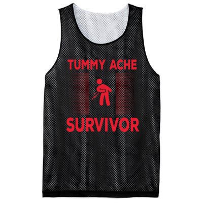 Tummy Ache Survivor Hilarious Tummy AcheTummy Ache Mesh Reversible Basketball Jersey Tank