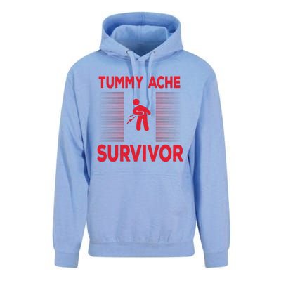 Tummy Ache Survivor Hilarious Tummy AcheTummy Ache Unisex Surf Hoodie