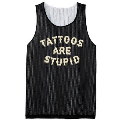 Tattoos Are Stupid Sarcastic Ink Addict Tattooed Mesh Reversible Basketball Jersey Tank