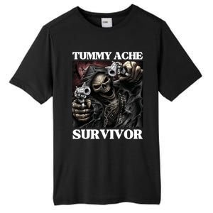 Tummy Ache Survivor Funny Cool Edgy Hard Skeleton Meme Tall Fusion ChromaSoft Performance T-Shirt