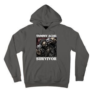 Tummy Ache Survivor Funny Cool Edgy Hard Skeleton Meme Tall Hoodie