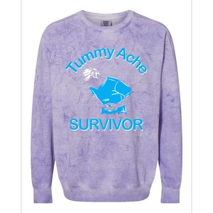 Tummy Ache Survivor Colorblast Crewneck Sweatshirt